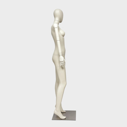 JELIMATE Full Body Female Mannequin Flexible Arms Fiberglass Window Display Dummy