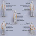 Jelimate Luxury Kid Full Body Mannequin with Wooden Arms,Stand/Sitting Child Full Body Dress Form,Kid Dress Form Mannequin Kid Clothing Display Model,Boys & Girls Dress Mannequin Full Body Manikin