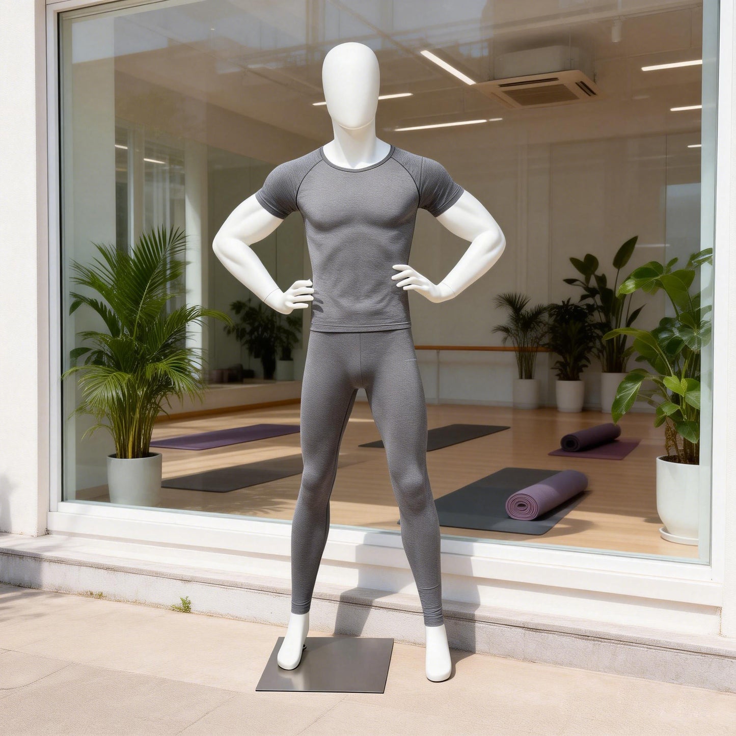 Male Athletic Mannequin - Muscular Fitness Display Mannequin with Detachable Arms and Legs for Sportswear