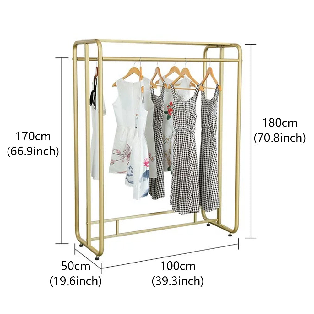 JELIMATE Double Rail Clothing Rack | Heavy Duty Garment Display Stand for Boutique Store