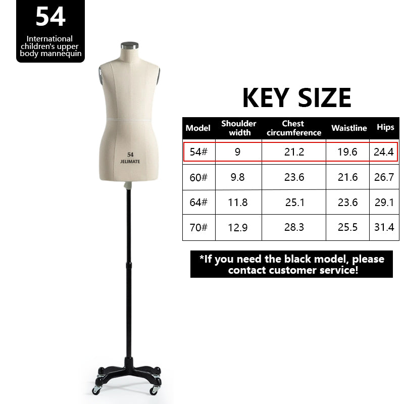 JELIMATE Professional Childrens Adjustable Dress Form (Pin-Insertable & Flocked)