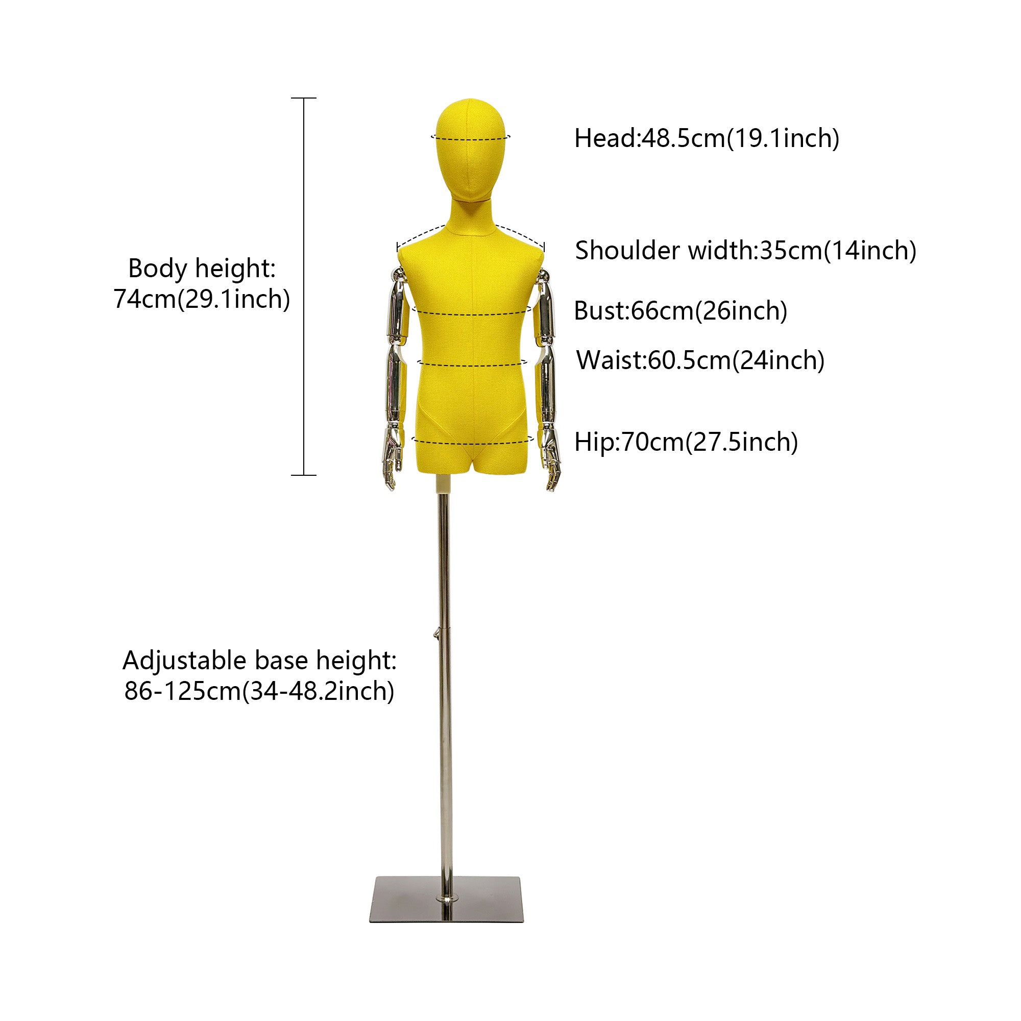 Newest Kids Mannequins Collection | Half Body Bamboo Linen Childrens Mannequin | 8 Years