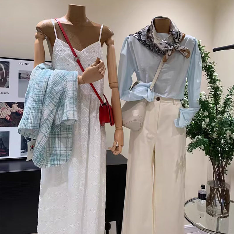 JELIMATE Female Mannequin Torso Dress Form Adjustable,Brown Kraft Paper Women Half Body Mannequin Lady Display Form,Window Display Wedding Dress Mannequin Female Display Dress Form