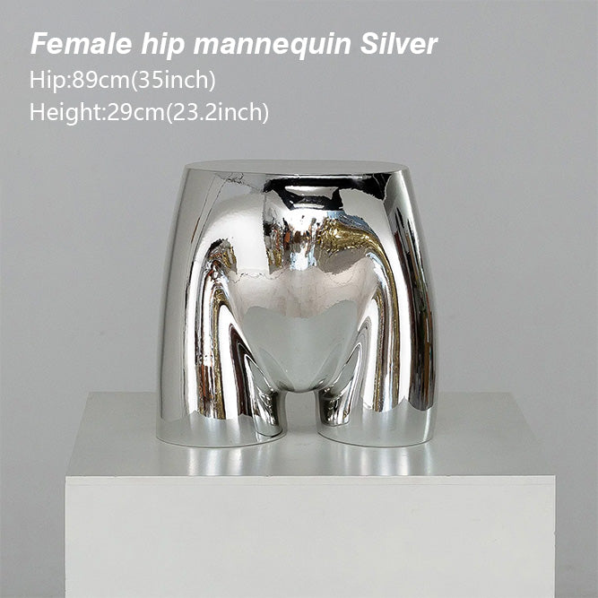 Electroplated Lingerie Mannequin - Female Torso & Hip Display for Boutique Retail