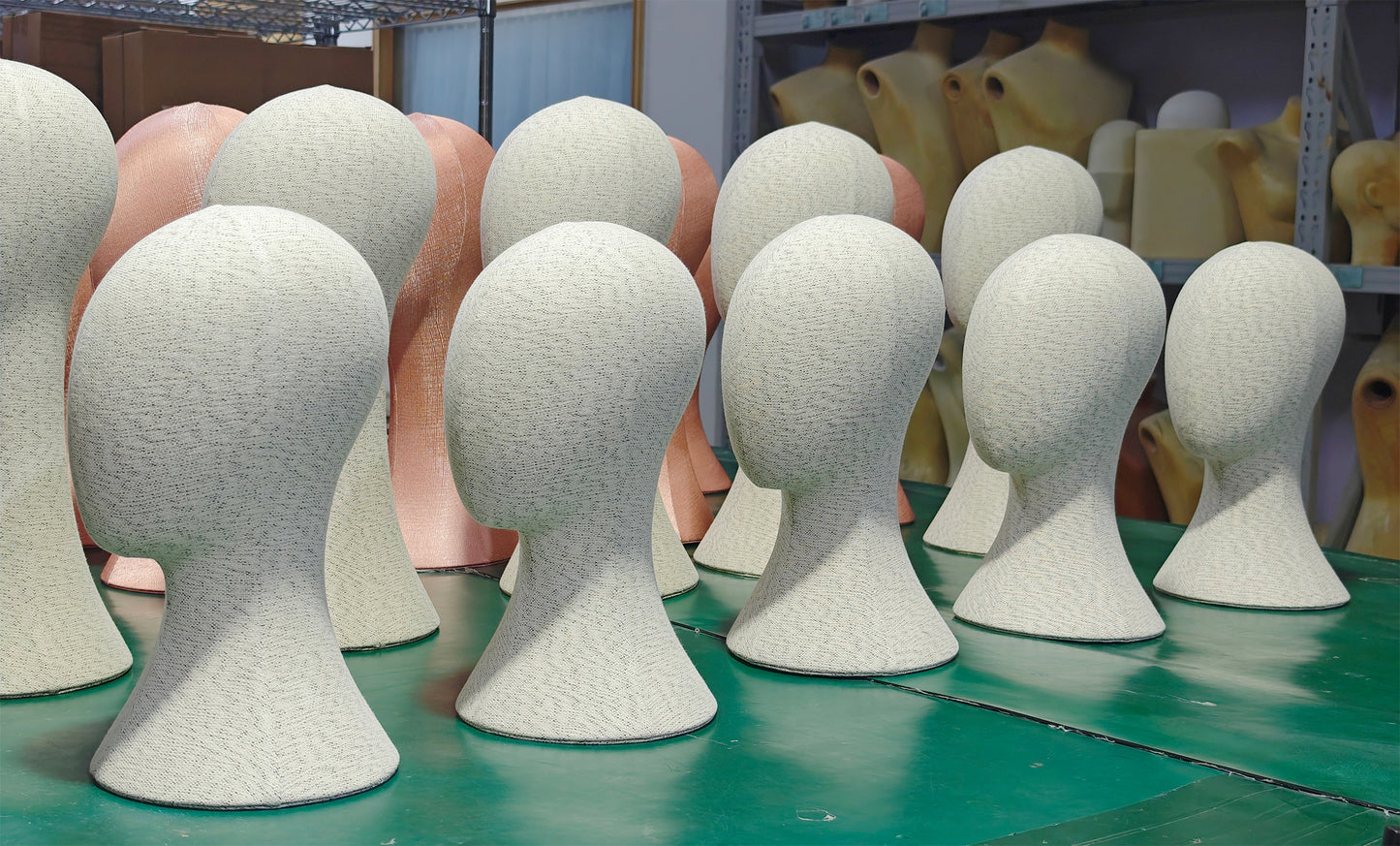 Linen Mannequin Head - Pinnable Display Stand for Hats Wigs Jewelry
