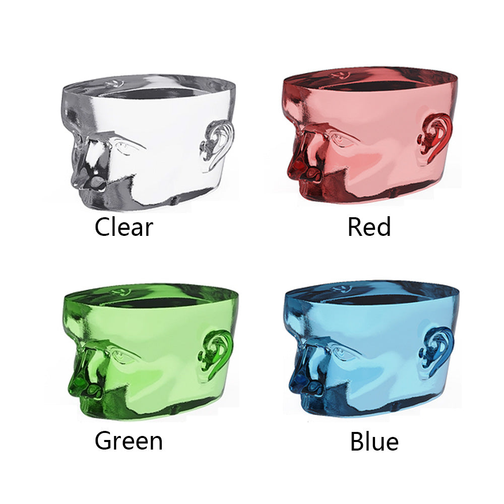 Jelimate Colorful Clear Male Mannequin Head Display,Head Mannequin Stand Sunglasses Holder Organizer,Sunglasses Display Stand Eyeglasses Storage Rack