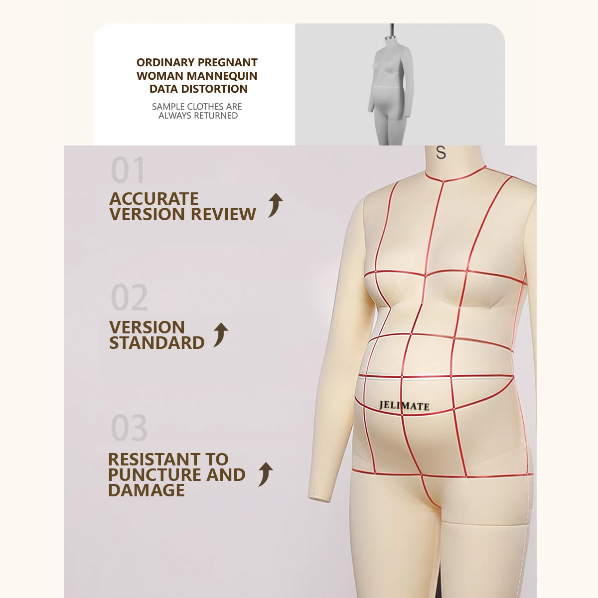 7-9 Months Pregnancy Maternity Dress Form | Optimized for SHEIN Size S Standard