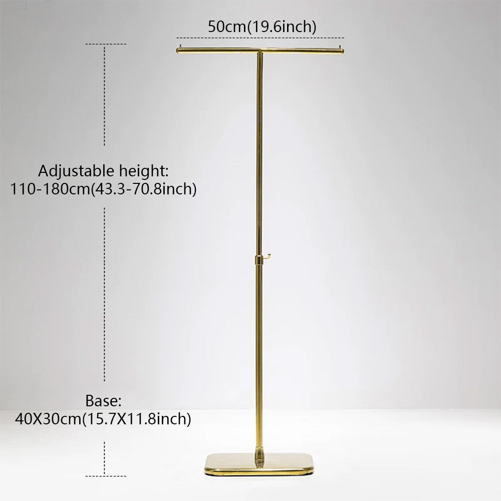 JELIMATE Adjustable Clothing Rack 43.3-70.8" | Stainless Steel Garment Stand for Boutique