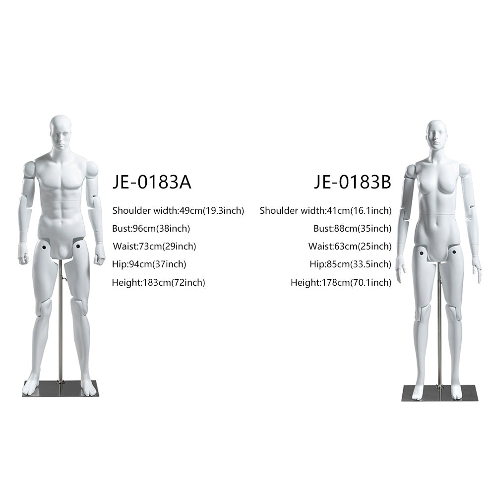 Premium Full Body Mannequin - Flexible Joints with Wooden Arms & Velvet Finish