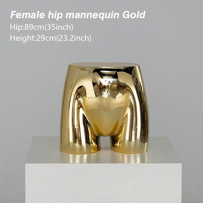 Electroplated Lingerie Mannequin - Female Torso & Hip Display for Boutique Retail