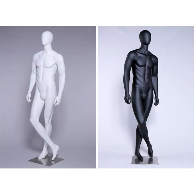 Premium Male Mannequin Full Body - Athletic Build Fiberglass Display