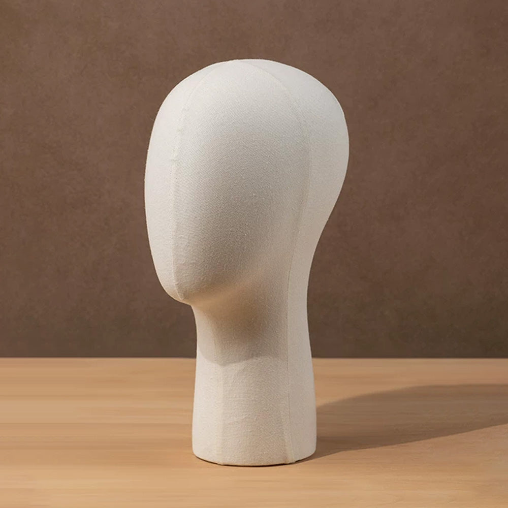 JELIMATE Fabric Mannequin Head Display Stand for Wigs Hats Scarves with Adjustable Base