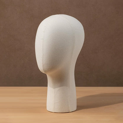 JELIMATE Fabric Mannequin Head Display Stand for Wigs Hats Scarves with Adjustable Base