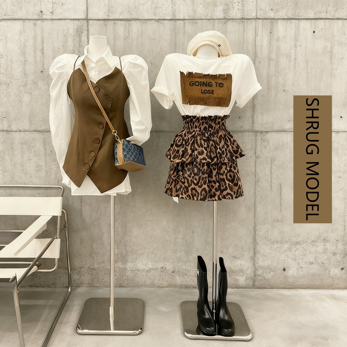 Korean-Style Shoulder-Padded Female Mannequin - Luxury Display for Clothing Boutiques & Retail Stores