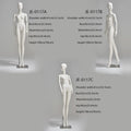 Avant-Garde Full Body Female Mannequin – Matte White Fiberglass with Matching Articulated Wooden Hands