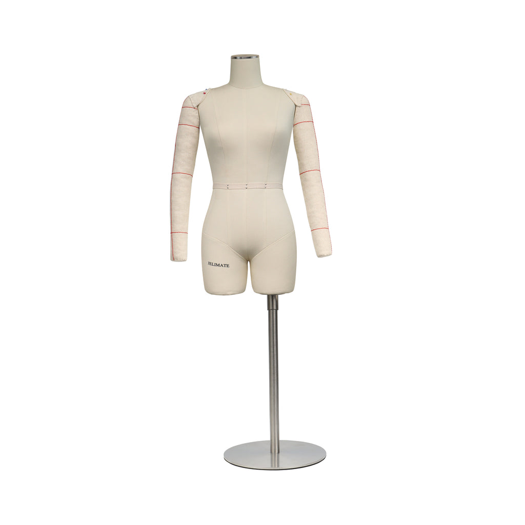 Half Scale Dress Form for Sewing - Professional Sewing Mannequin with Soft Arms (Size 12)