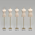 Jelimate Half Body Plus Size Female Mannequin Torso - Pinnable Dress Form with Beige Velvet Cover