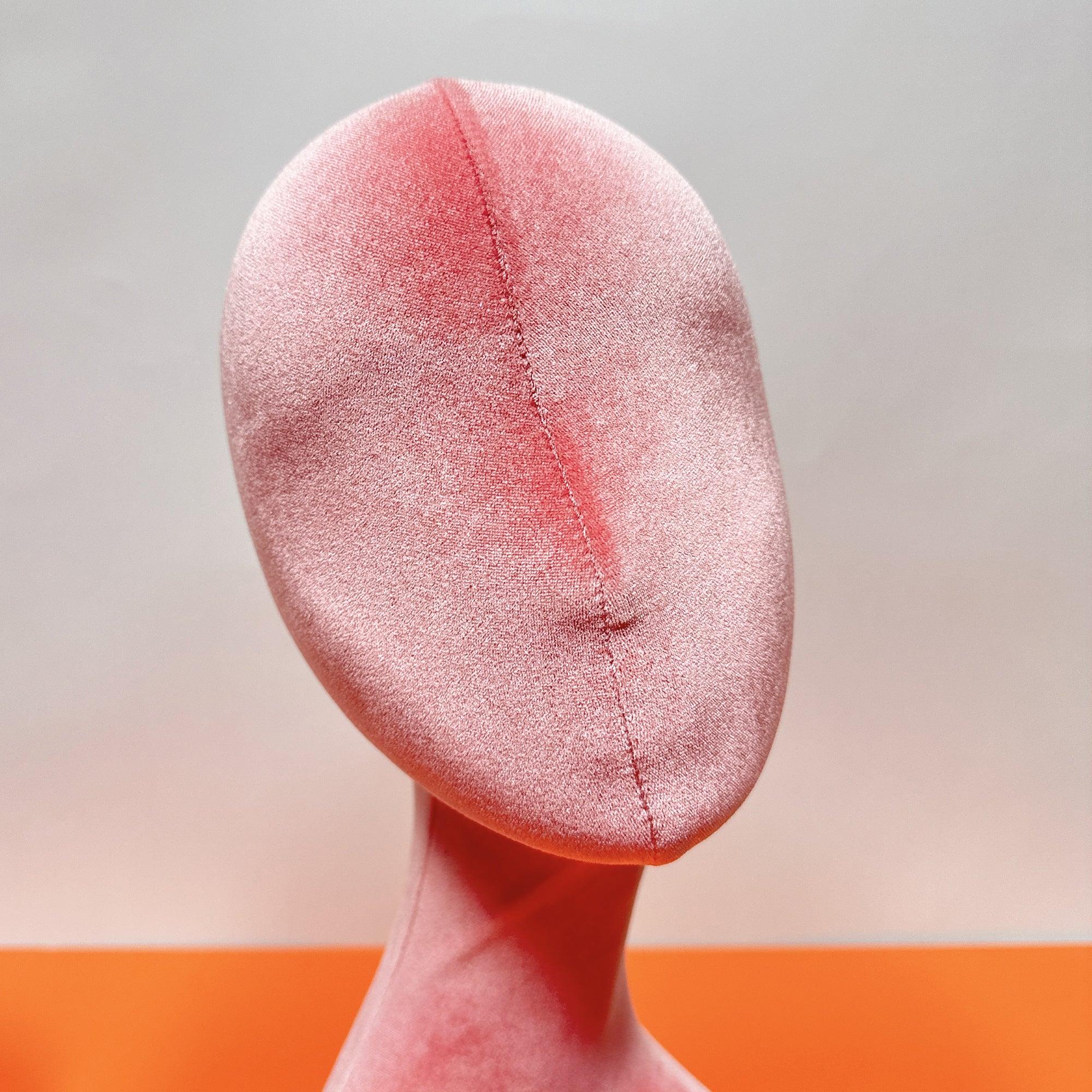 Jelimate Female Mannequin Head Dress Form Manikin,Long Neck Pink Velvet Mannequin Head for Wigs Jewelry Display Stand,Hat Display Head Mannequin Headphone Stand Sunglasses Display Holder