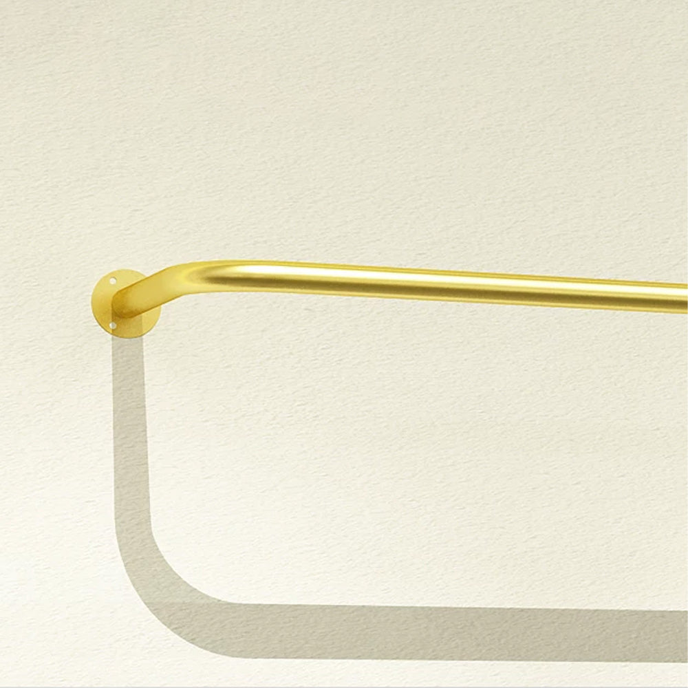 JELIMATE Wall-Mounted Gold Garment Display Rack for Boutique Clothing Store, Space-Saving