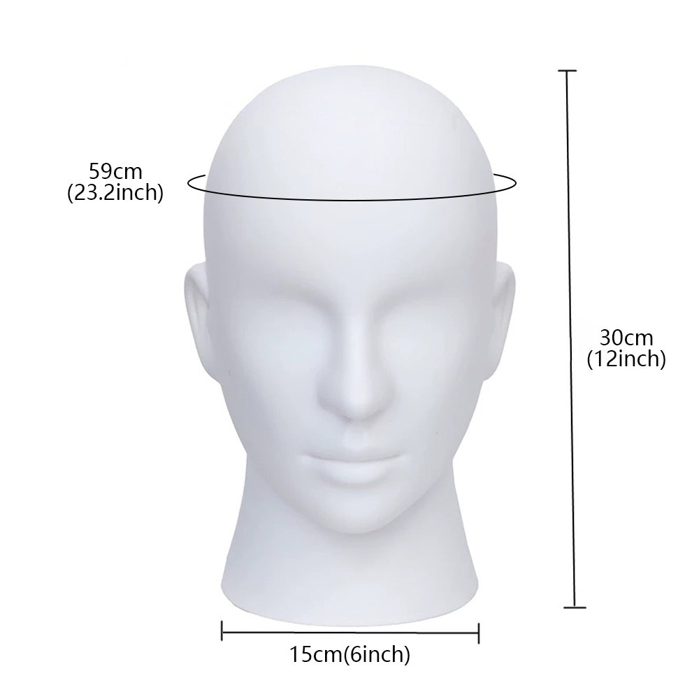 Jelimate Realistic Male Mannequin Head, Fiberglass Wig Display Stand, Abstract Men Head Form, Hat & Accessory Display Rack