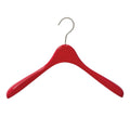 Jelimate Nordic Modern Hotel Luxury Wooden Clothing Hanger,Clothing Store Glossy Red Wood Clip Hanger,Suit Pant Garment Display Adult Wooden Hangers