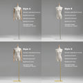 Jelimate Half Body Headless Mannequin Torso With Wooden Arms,Window Display Female Dress Form Torso,Wedding Dress Gown Clothing Display Model Props