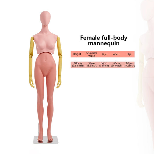 Premium Modern Mannequin Torso - Flexible Rotating Waist & Articulated Wooden Arms - Male, Female & Child Models