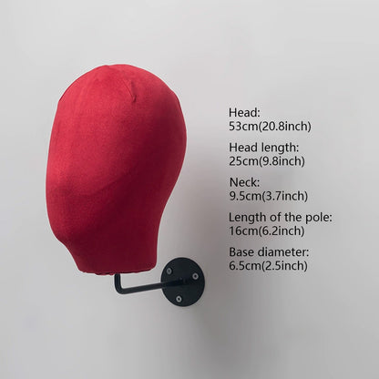 JELIMATE Wall Mount Mannequin Head Display Stand for Hats Wigs Glasses Earrings