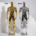 JELIMATE Luxury Plated Silver Gold Male Full Body Mannequin | Window Display