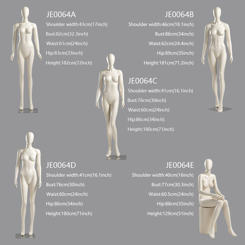 Jelimate Adult Female Sitting Standing Pose Beige Mannequin Full Body,Women Dress Form Beige Dress Form Mannequin,Window Dress Form Clothing Display Model