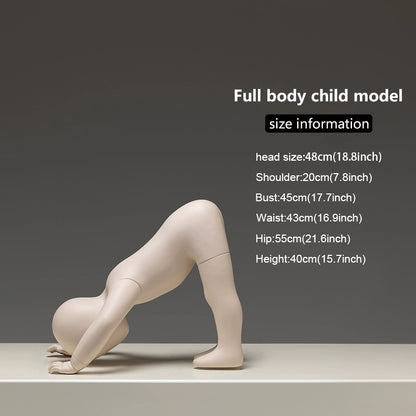 Sitting Infant & Child Mannequin - Full Body Kids Clothing Display Prop