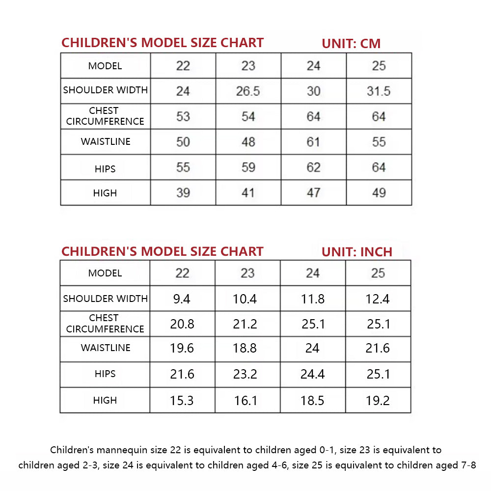 Children's Pinnable Dress Form | Adjustable Kids Tailor Mannequin (Global Standard Sizing)