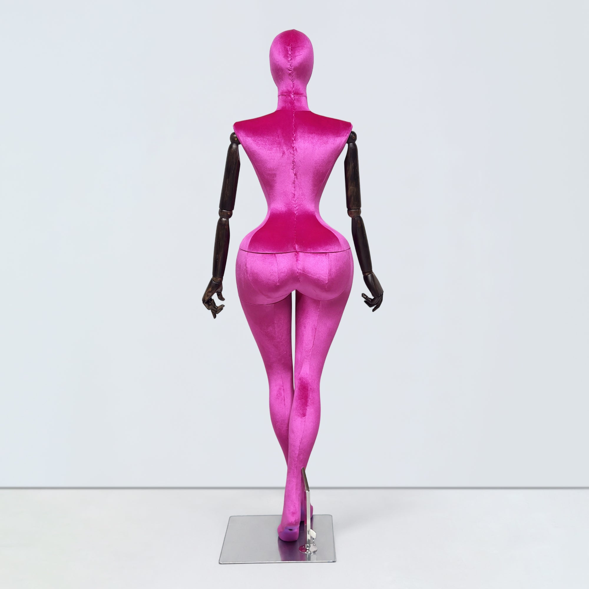 JELIMATE Plus Size Velvet Female Mannequin | Curvy Hourglass Full Body Display Form