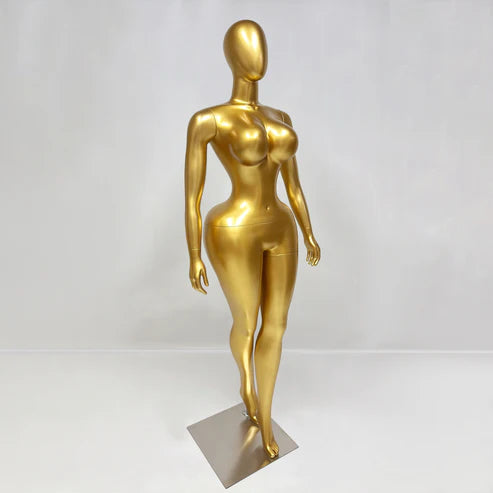 JELIMATE Gold Female Full Body Mannequin for Lingerie, Wigs & Complete Outfits
