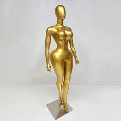 JELIMATE Gold Female Full Body Mannequin for Lingerie, Wigs & Complete Outfits