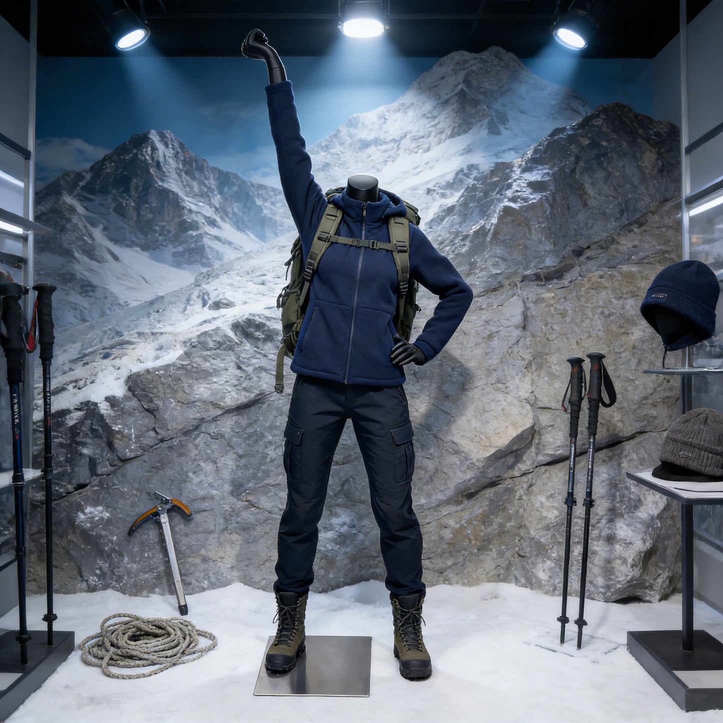 JELIMATE Female Athletic Dumbbell Mannequin - Headless Sports Display for Gym & Boutique