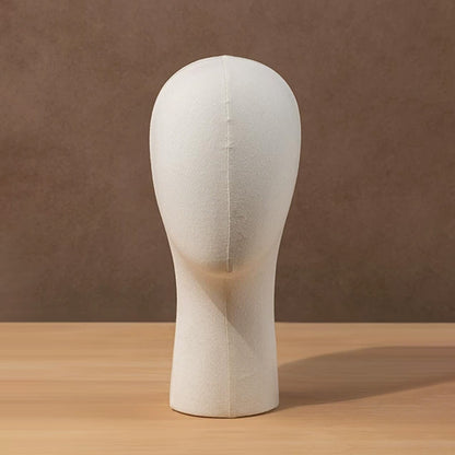 JELIMATE Fabric Mannequin Head Display Stand for Wigs Hats Scarves with Adjustable Base