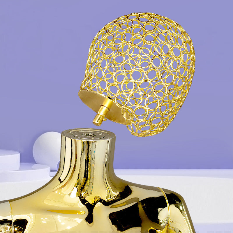 Premium Electroplated Female Mannequin - Hollow Metal Wire Head Display