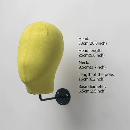 JELIMATE Wall Mount Mannequin Head Display Stand for Hats Wigs Glasses Earrings
