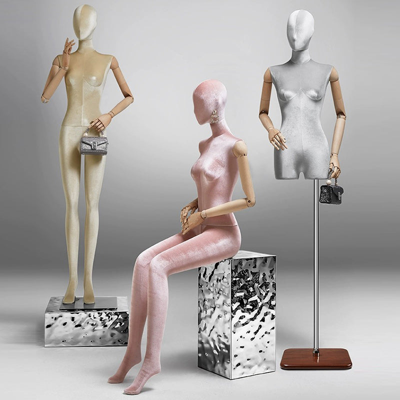 JELIMATE Velvet Heritage Series | Luxury Fabric-Wrapped Female Mannequin