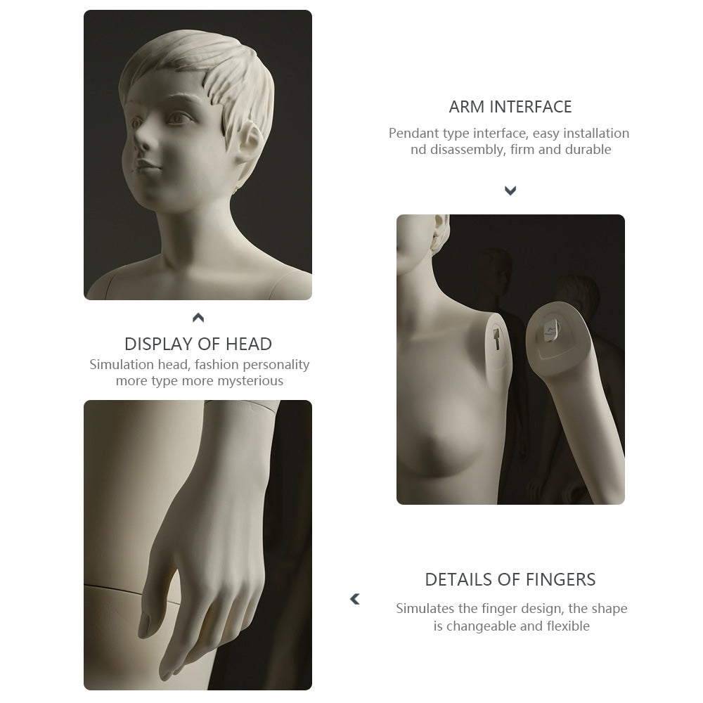 JELIMATE High Quality Fiberglass Female Male Full Body Mannequin,Luxury Window Display Dress Form Model,Clothing Shop Jewelry Clothing Display Model Props