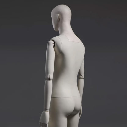 Premium Male Mannequin Full Body with Face - Standing & Seated Pose Retail Display for Boutique