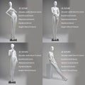 Maniquíes abstractos femeninos de cuerpo entero blancos de lujo - Modelo de exhibición de fibra de vidrio premium