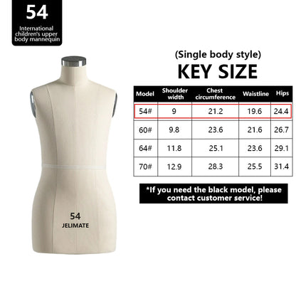 JELIMATE Professional Childrens Adjustable Dress Form (Pin-Insertable & Flocked)