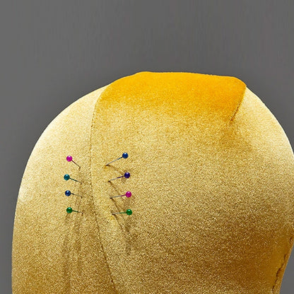 Flocked Mannequin Head Display Stand - Wig Hat Jewelry Holder with Pin-Insertable Surface
