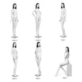 Jelimate Adult Female White Mannequin Full Body,Window Display Clothing Dress Form Torso Model,Wig Head Mannequin Female Body Display Dummy