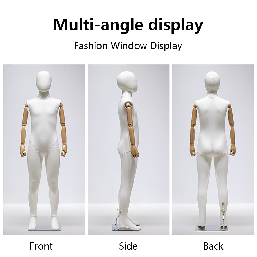 JELIMATE Fabric Full Body Child Mannequin | Kids Clothing Display Form for Retail Store Ages 3-11