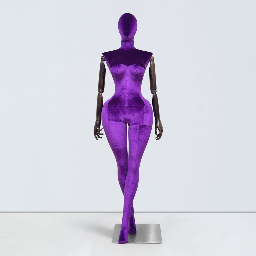 JELIMATE Plus Size Velvet Female Mannequin | Curvy Hourglass Full Body Display Form
