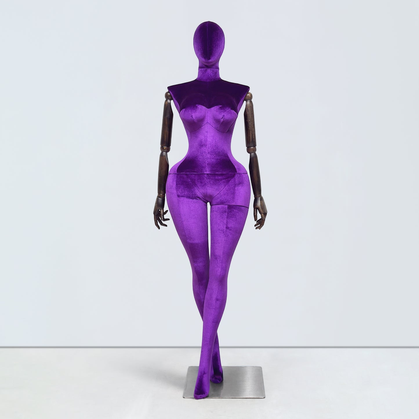 JELIMATE Plus Size Velvet Female Mannequin | Curvy Hourglass Full Body Display Form