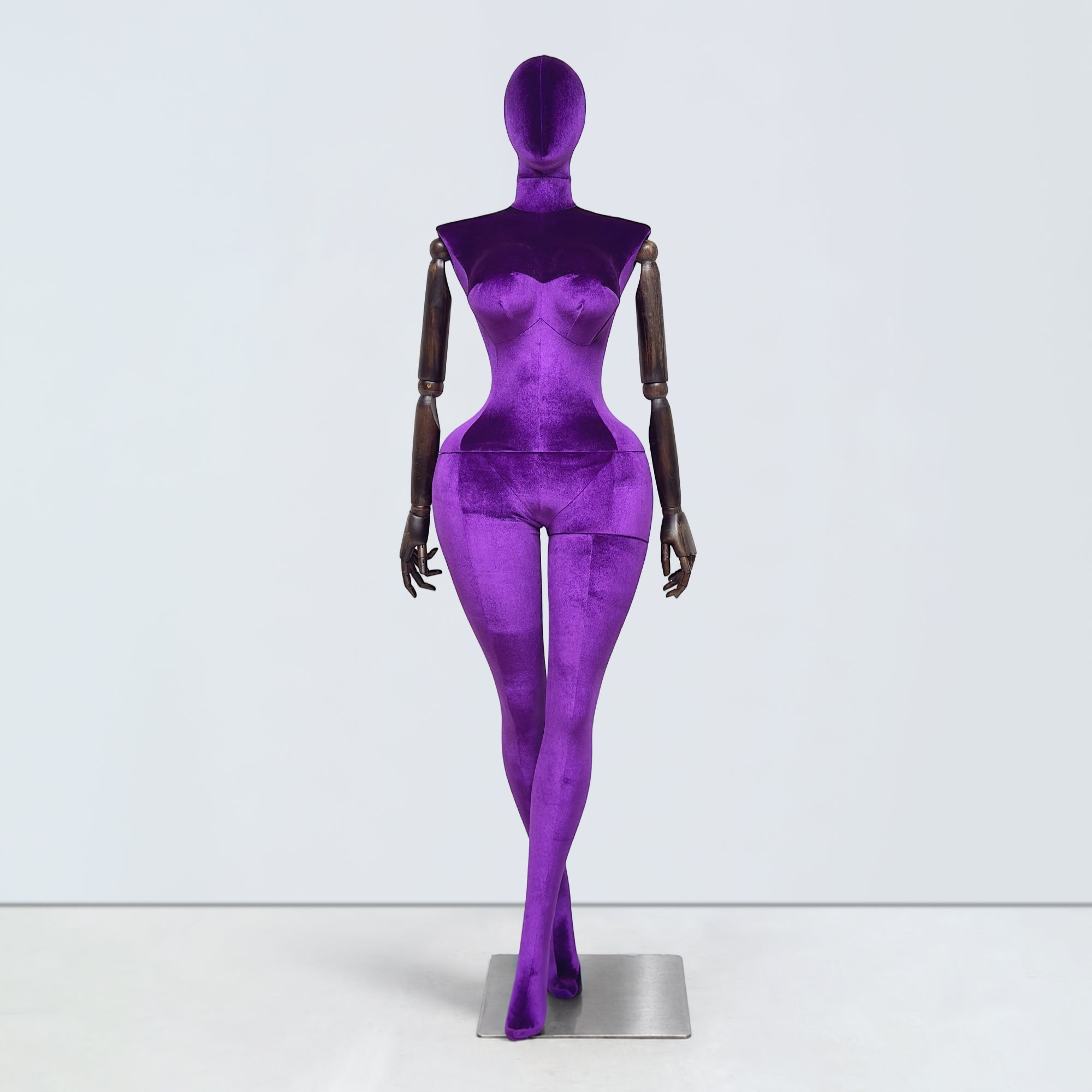 JELIMATE Plus Size Velvet Female Mannequin | Curvy Hourglass Full Body Display Form